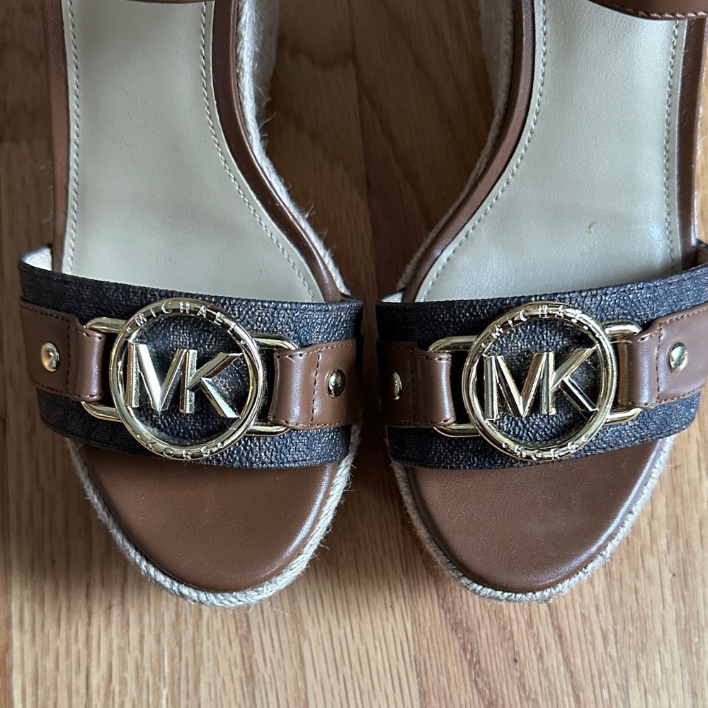 Michael Kors Tan Leather platform espadrilles - Picture 3 of 10